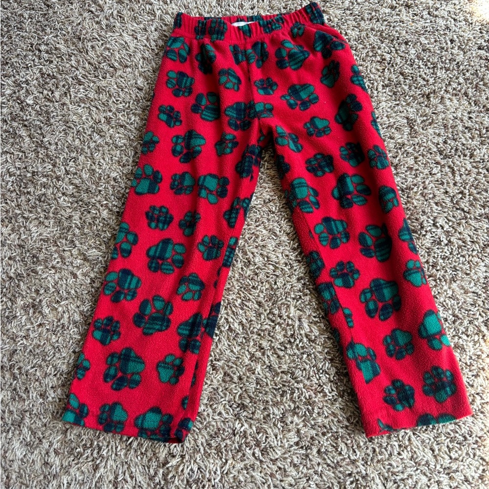 Cozy Red and Green Kids Pajama Pants
